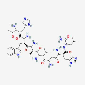 molecular formula C47H69N13O8 B1495148 Ac-His-Trp-Ala-Val-Gly-His-Leu-NH2 CAS No. 121432-21-1