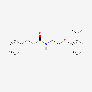 molecular formula C21H27NO2 B14951498 N-{2-[5-methyl-2-(propan-2-yl)phenoxy]ethyl}-3-phenylpropanamide 