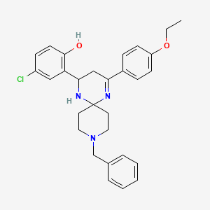 2-[9-Benzyl-4-(4-ethoxyphenyl)-1,5,9-triazaspiro[5.5]undec-4-en-2-yl]-4-chlorophenol