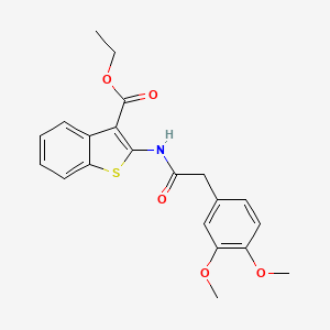 molecular formula C21H21NO5S B14951515 Ethyl 2-{[(3,4-dimethoxyphenyl)acetyl]amino}-1-benzothiophene-3-carboxylate 