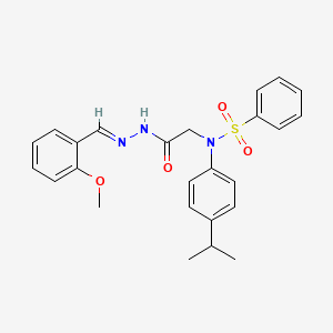 N-({N'-[(E)-(2-Methoxyphenyl)methylidene]hydrazinecarbonyl}methyl)-N-[4-(propan-2-YL)phenyl]benzenesulfonamide