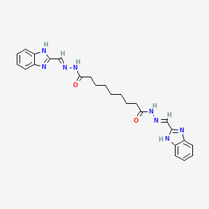 molecular formula C25H28N8O2 B14951561 N'~1~,N'~9~-bis[(E)-1H-benzimidazol-2-ylmethylidene]nonanedihydrazide 