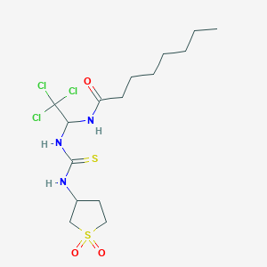 N-(2,2,2-trichloro-1-{[(1,1-dioxidotetrahydrothiophen-3-yl)carbamothioyl]amino}ethyl)octanamide