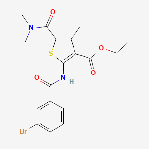 Ethyl 2-{[(3-bromophenyl)carbonyl]amino}-5-(dimethylcarbamoyl)-4-methylthiophene-3-carboxylate