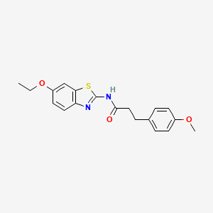 molecular formula C19H20N2O3S B14951614 N-(6-ethoxy-1,3-benzothiazol-2-yl)-3-(4-methoxyphenyl)propanamide 