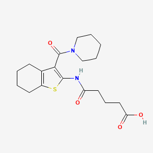 5-Oxo-5-{[3-(piperidin-1-ylcarbonyl)-4,5,6,7-tetrahydro-1-benzothiophen-2-yl]amino}pentanoic acid