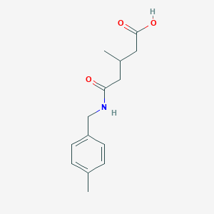 molecular formula C14H19NO3 B14951653 3-Methyl-5-[(4-methylbenzyl)amino]-5-oxopentanoic acid 