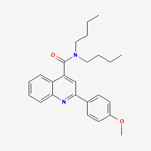 N,N-dibutyl-2-(4-methoxyphenyl)quinoline-4-carboxamide