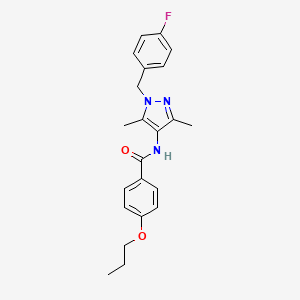 N-[1-(4-fluorobenzyl)-3,5-dimethyl-1H-pyrazol-4-yl]-4-propoxybenzamide