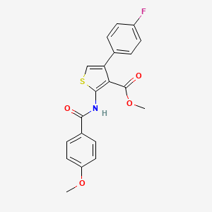 molecular formula C20H16FNO4S B14951677 Methyl 4-(4-fluorophenyl)-2-{[(4-methoxyphenyl)carbonyl]amino}thiophene-3-carboxylate 