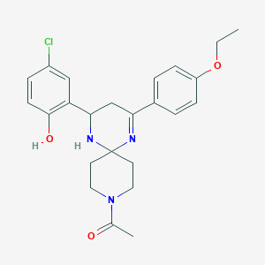 1-[4-(5-Chloro-2-hydroxyphenyl)-2-(4-ethoxyphenyl)-1,5,9-triazaspiro[5.5]undec-1-EN-9-YL]ethanone