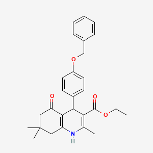 Ethyl 4-[4-(benzyloxy)phenyl]-2,7,7-trimethyl-5-oxo-1,4,5,6,7,8-hexahydroquinoline-3-carboxylate