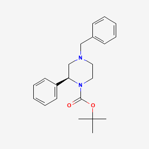 molecular formula C22H28N2O2 B1495172 (S)-tert-butyl-4-benzyl-2-Phenylpiperazine-1-carboxylate 