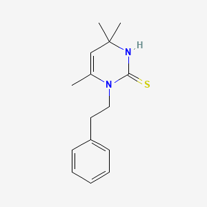 molecular formula C15H20N2S B14951734 4,4,6-Trimethyl-1-(2-phenylethyl)-1,4-dihydropyrimidine-2-thiol 