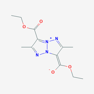 molecular formula C12H16N4O4 B14951737 (E)-ethoxy-(7-ethoxycarbonyl-2,6-dimethyltriazolo[2,1-a]triazol-8-ium-3-ylidene)methanolate 