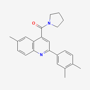 [2-(3,4-Dimethylphenyl)-6-methylquinolin-4-yl](pyrrolidin-1-yl)methanone