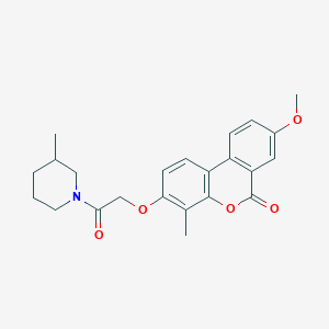 8-methoxy-4-methyl-3-[2-(3-methylpiperidin-1-yl)-2-oxoethoxy]-6H-benzo[c]chromen-6-one