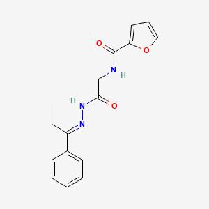 N-(2-Oxo-2-{2-[(E)-1-phenylpropylidene]hydrazino}ethyl)-2-furamide