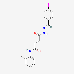 molecular formula C18H18IN3O2 B14951806 4-[(2E)-2-(4-iodobenzylidene)hydrazinyl]-N-(2-methylphenyl)-4-oxobutanamide 