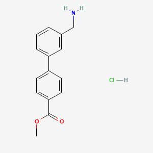 molecular formula C15H16ClNO2 B1495181 Methyl 3'-(aminomethyl)biphenyl-4-carboxylate HCl 