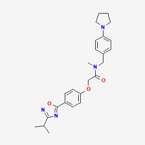 N-methyl-2-{4-[3-(propan-2-yl)-1,2,4-oxadiazol-5-yl]phenoxy}-N-[4-(pyrrolidin-1-yl)benzyl]acetamide