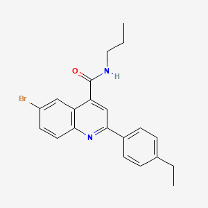 molecular formula C21H21BrN2O B14951819 6-bromo-2-(4-ethylphenyl)-N-propylquinoline-4-carboxamide 