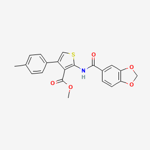 molecular formula C21H17NO5S B14951822 Methyl 2-[(1,3-benzodioxol-5-ylcarbonyl)amino]-4-(4-methylphenyl)thiophene-3-carboxylate 