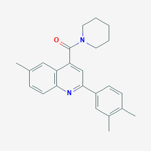 [2-(3,4-Dimethylphenyl)-6-methylquinolin-4-yl](piperidin-1-yl)methanone