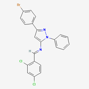 molecular formula C22H14BrCl2N3 B14951861 3-(4-bromophenyl)-N-[(E)-(2,4-dichlorophenyl)methylidene]-1-phenyl-1H-pyrazol-5-amine 