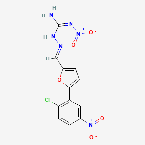 (2E)-2-{[5-(2-chloro-5-nitrophenyl)furan-2-yl]methylidene}-N'-nitrohydrazinecarboximidamide