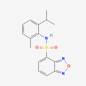 molecular formula C16H17N3O3S B14951891 N-[2-methyl-6-(propan-2-yl)phenyl]-2,1,3-benzoxadiazole-4-sulfonamide 