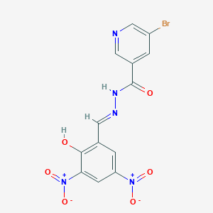 5-bromo-N'-[(E)-(2-hydroxy-3,5-dinitrophenyl)methylidene]pyridine-3-carbohydrazide