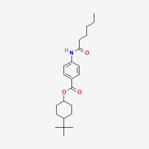 molecular formula C23H35NO3 B14951901 4-Tert-butylcyclohexyl 4-(hexanoylamino)benzoate 