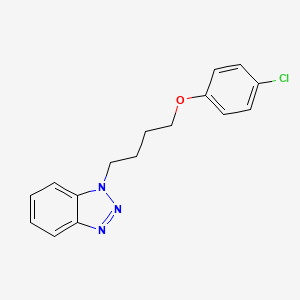 molecular formula C16H16ClN3O B14951902 1-[4-(4-chlorophenoxy)butyl]-1H-benzotriazole 