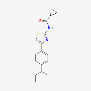 molecular formula C17H20N2OS B14951932 N-{4-[4-(butan-2-yl)phenyl]-1,3-thiazol-2-yl}cyclopropanecarboxamide 