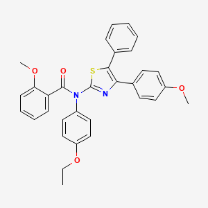 N-(4-ethoxyphenyl)-2-methoxy-N-[4-(4-methoxyphenyl)-5-phenyl-1,3-thiazol-2-yl]benzamide