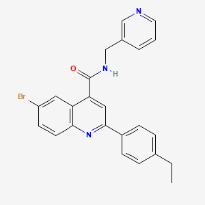 molecular formula C24H20BrN3O B14951954 6-bromo-2-(4-ethylphenyl)-N-(pyridin-3-ylmethyl)quinoline-4-carboxamide 