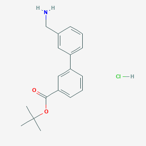 molecular formula C18H22ClNO2 B1495199 3'-tert-Butoxylcarbonyl-3-biphenylmethanamine HCl 