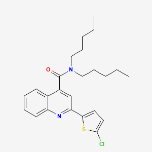 2-(5-chlorothiophen-2-yl)-N,N-dipentylquinoline-4-carboxamide