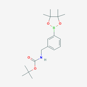 molecular formula C18H28BNO4 B149520 tert-Butyl 3-(4,4,5,5-tetramethyl-1,3,2-dioxaborolan-2-yl)benzylcarbamate CAS No. 832114-05-3