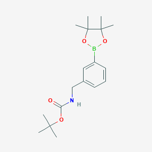 molecular formula C18H28BNO4 B149520 叔丁基 3-(4,4,5,5-四甲基-1,3,2-二氧杂硼环-2-基)苄基氨基甲酸酯 CAS No. 832114-05-3