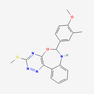 6-(4-Methoxy-3-methylphenyl)-3-(methylsulfanyl)-6,7-dihydro[1,2,4]triazino[5,6-d][3,1]benzoxazepine