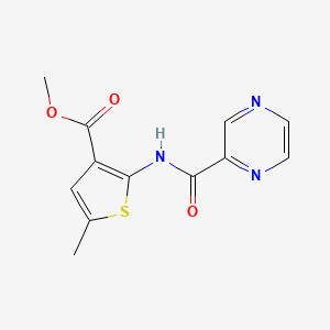 Methyl 5-methyl-2-[(pyrazin-2-ylcarbonyl)amino]thiophene-3-carboxylate