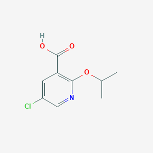 molecular formula C9H10ClNO3 B1495204 5-Chloro-2-(propan-2-yloxy)pyridine-3-carboxylic acid 