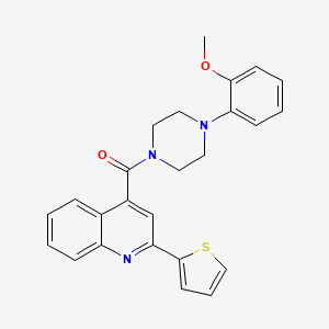 molecular formula C25H23N3O2S B14952041 [4-(2-Methoxyphenyl)piperazin-1-yl][2-(thiophen-2-yl)quinolin-4-yl]methanone 