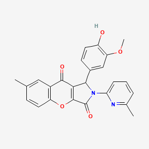 1-(4-Hydroxy-3-methoxyphenyl)-7-methyl-2-(6-methylpyridin-2-yl)-1,2-dihydrochromeno[2,3-c]pyrrole-3,9-dione