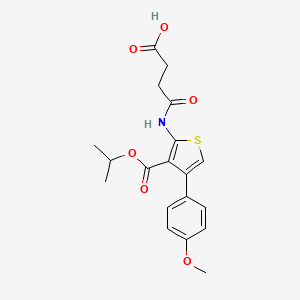 4-({4-(4-Methoxyphenyl)-3-[(propan-2-yloxy)carbonyl]thiophen-2-yl}amino)-4-oxobutanoic acid