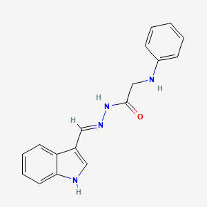 molecular formula C17H16N4O B14952101 2-anilino-N'-[(1E)-1H-indol-3-ylmethylene]acetohydrazide 