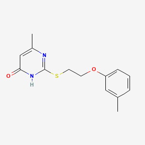 molecular formula C14H16N2O2S B14952112 6-methyl-2-[2-(3-methylphenoxy)ethylsulfanyl]-1H-pyrimidin-4-one 