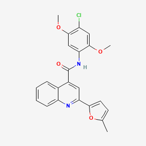 N-(4-chloro-2,5-dimethoxyphenyl)-2-(5-methylfuran-2-yl)quinoline-4-carboxamide